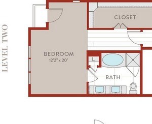 Aura Bluffview Apartments TH 2C Floor Plan Aura Bluffview Apartments TH 2C Floor Plan